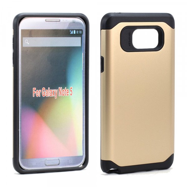 Wholesale Samsung Galaxy Note 5 Slim Hybrid Armor Case (Champagne Gold)